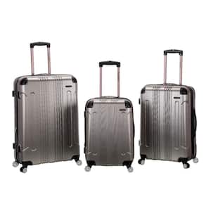 London 3-Piece Hardside Spinner Luggage Set, Silver