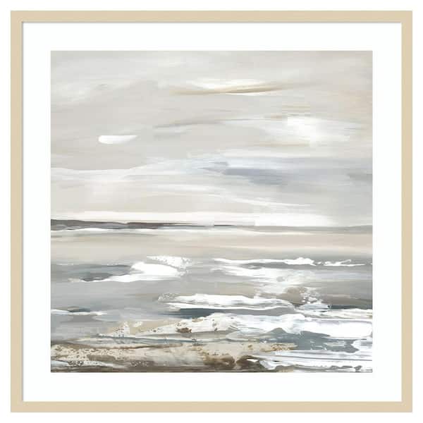 Oceanic Dreams by Lera 33 in. W x 33 in. H. Wood Framed Wall Art Print Framed in Brown
