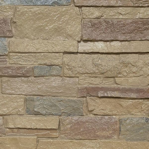 Ekena Millwork SAMPLE - 1-1/4 in. x 9 in. Colfax Urethane Acadia Ledge Stacked Stone, StoneWall Faux Stone Siding Panel Moulding