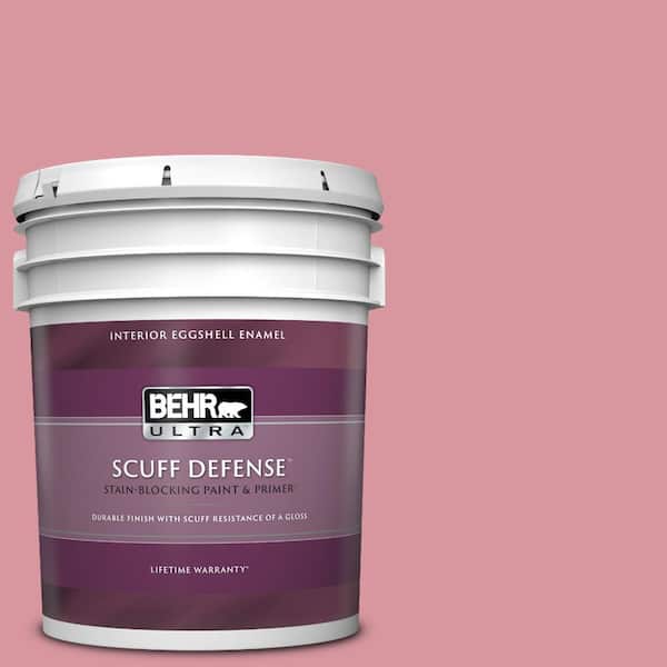 BEHR ULTRA 5 gal. #M150-4 Glow Pink Extra Durable Eggshell Enamel Interior Paint & Primer