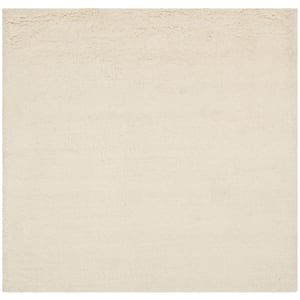 Flokati Ivory 8 ft. x 8 ft. Square Solid Area Rug