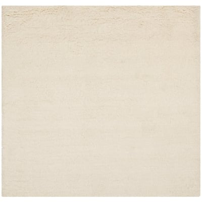 Flokati Ivory 8 ft. x 8 ft. Square Solid Area Rug