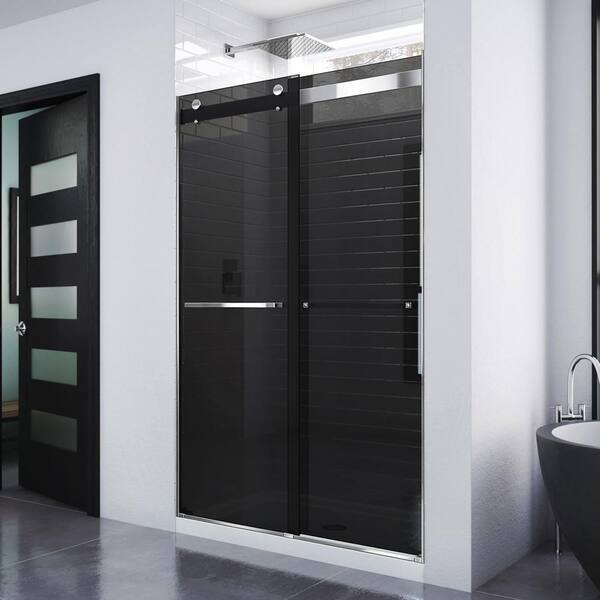 DreamLine Essence 44 In To 48 In W X 76 In H Sliding Frameless   Dreamline Alcove Shower Doors Shdr 634876g 01 64 600 