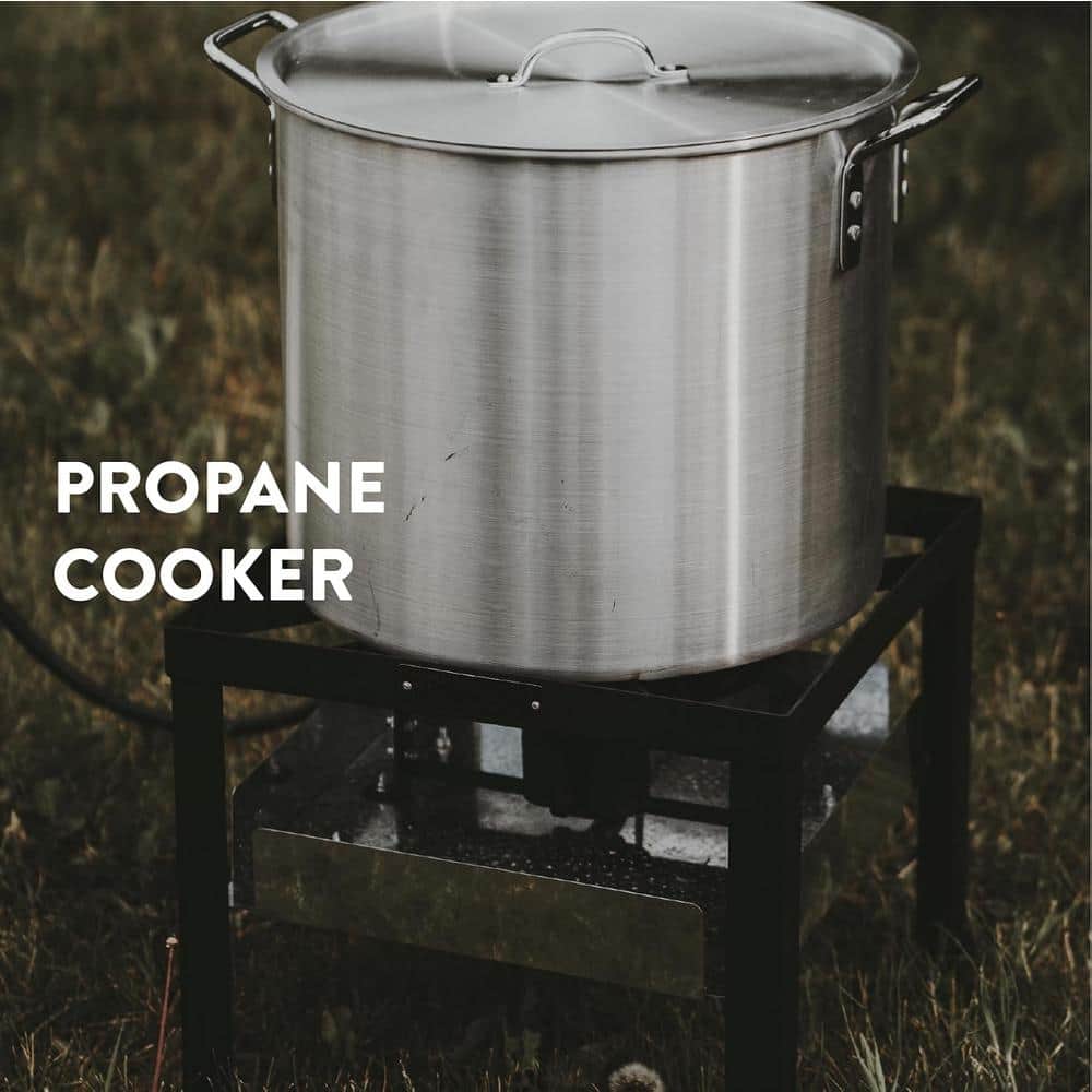 Heavy Duty Aluminum and Steel Seafood Boil Kit with Propane Burner
