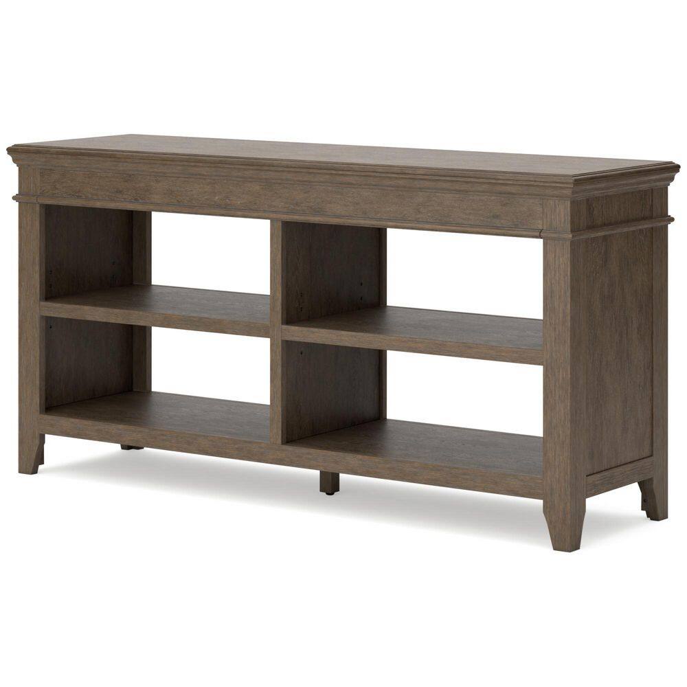 Weathered Gray 60" Acacia Wood Traditional Credenza