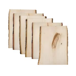 1 in. x 12 in. x 16 in. Rustic Basswood Live Edge Plank Project Panel (6-pack)