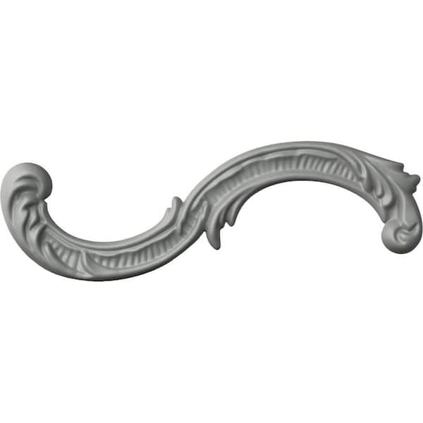 Ekena Millwork 3/4 in. x 12-1/4 in. x 1-1/4 in. Polyurethane Gorleen Left Onlay