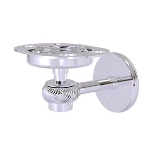 Satellite Orbit 1-Tumbler and Toothbrush Holder with Twisted Accents in Polished Chrome