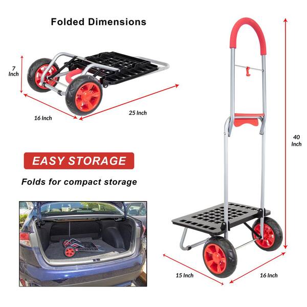 DBEST Products Dbe01530 Mighty Max Personal Dolly Utilty Cart Red for sale online 
