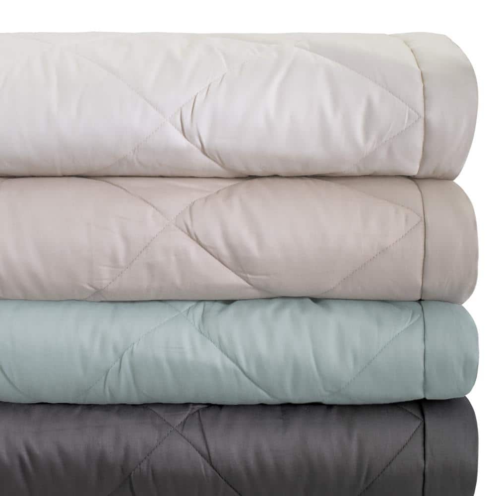 Twin Ivory Cotton Down Alternative Blanket with Antimicrobial Protection