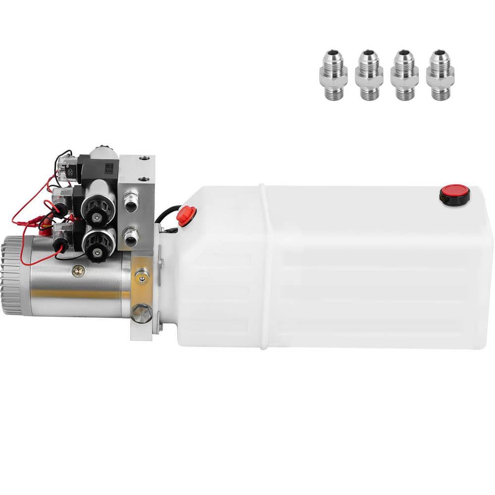 Hydraulic Pump 8 Qt., 12V Double Acting Unit for Dump Trailer & Vehicle Lifting, 3200 PSI, Includes 4 SAE #6 Connectors price history on PriceWatchPro