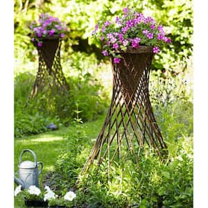 36 in. H Brown Willow Funnel Trellis