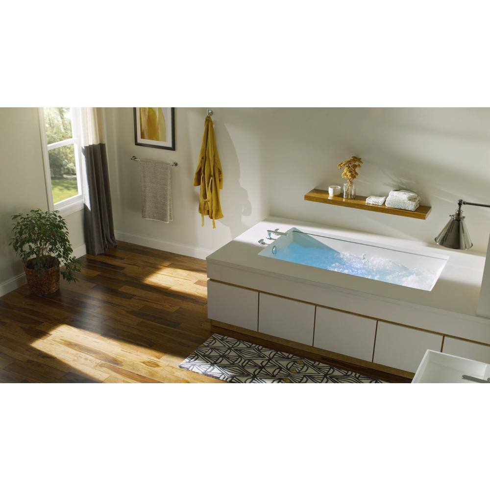 Solna 66" x 36" Oyster Acrylic Drop-In Soaking Bathtub