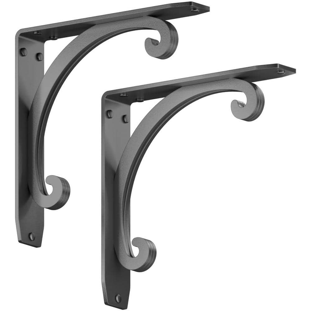 Southern Charm 10 in. L Black Steel Heavy Duty Floating Shelf Bracket (2 Pack) price history on PriceWatchPro
