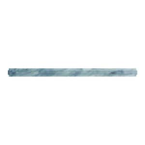 Grandis 0.8 in. x 12 in. Gray Marble Polished Pencil Liner Tile Trim (0.667 sq. ft./case) (10-pack)