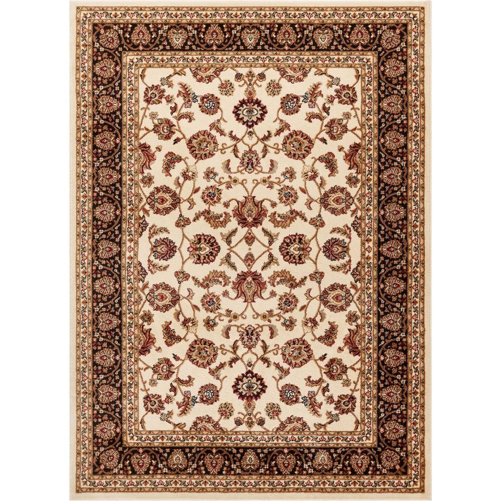 Barclay Sarouk Ivory 5 ft. x 7 ft. Traditional Floral Area Rug price history on PriceWatchPro