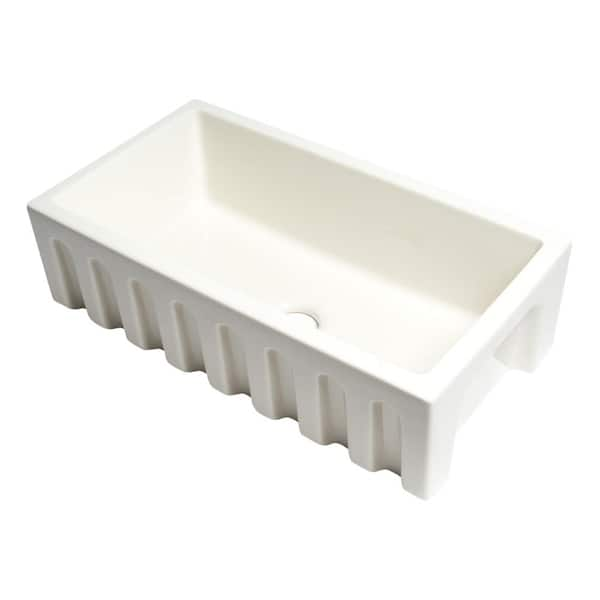 Alfi Brand Farmhouse Fireclay 33 In Single Bowl Kitchen Sink In