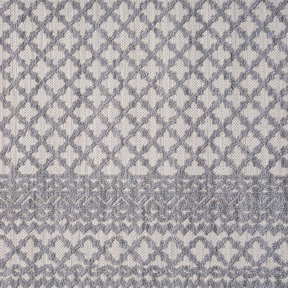 Winona Reversible Blue Geometric 8' x 9' Synthetic Area Rug