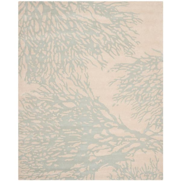 SAFAVIEH Bella Beige/Blue 6 ft. x 9 ft. Floral Area Rug