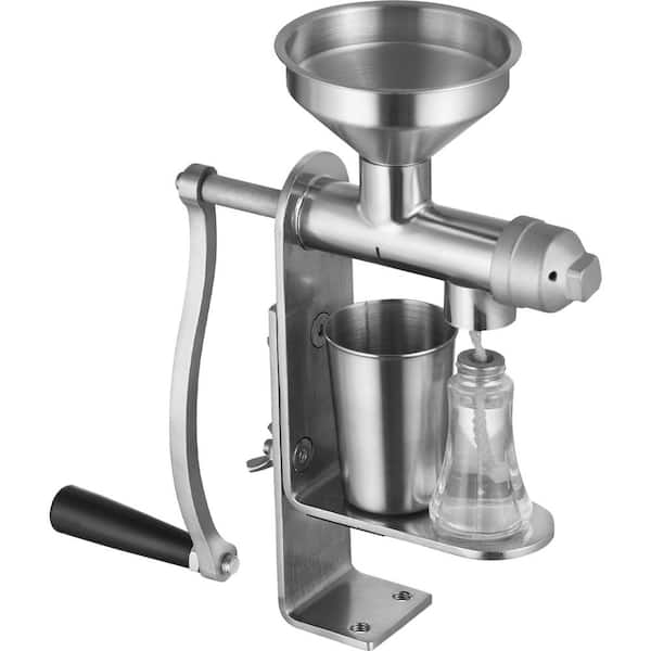 VEVOR Manual Oil Press Stainless Steel Oil Extractor Machine, Detachable Household for Pressing Peanuts, Tea Seeds, Rapeseed