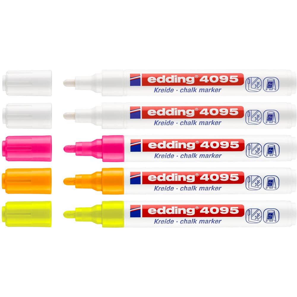 edding 4095 Chalk Markers Set (5-Colors) 093425 - The Home Depot