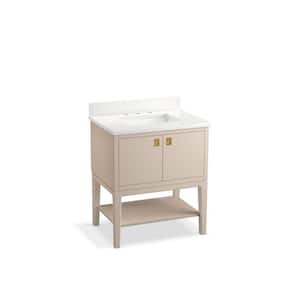Seagrove By Studio McGee 30 in. Bathroom Vanity Cabinet in Light Clay With Sink And Quartz Top