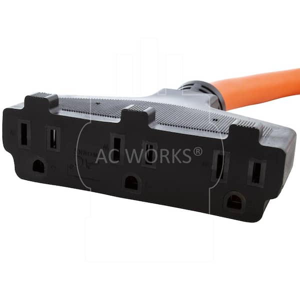 AC WORKS 1.5 ft. 10/3 STW 30 Amp NEMA L5-30P 30 Amp Locking Plug
