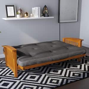 Eve 6 in. Medium Thermo Bonded High Density Polyester Fill Tight Top Full Gray Futon Mattress