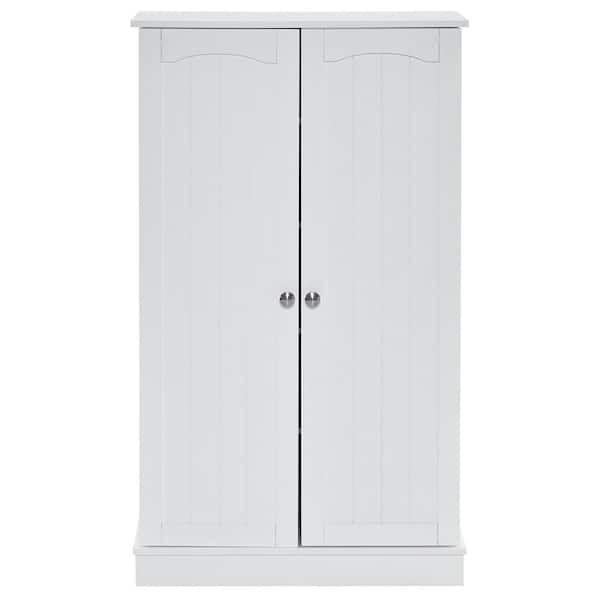 Karl home White Particle Board 23.63 in. Buffets and Sideboards with Adjustable Shelves