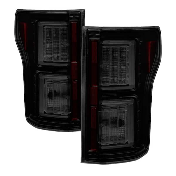 Ford F150 2015-2017 Light Bar LED Tail Lights (not compatible with rear  blind spot sensor models) - Black Smoke