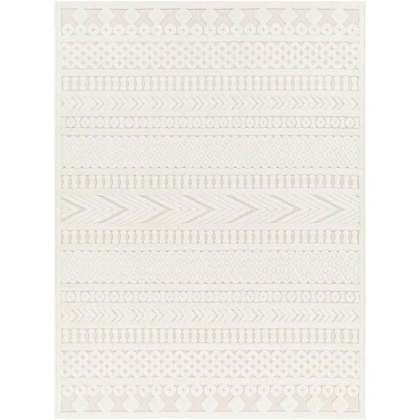Livabliss San Diego Cream 8 ft. x 10 ft. Indoor Tribal Area Rug