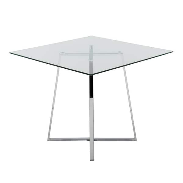 Small square discount glass kitchen table