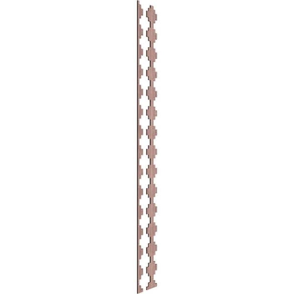 Ekena Millwork Gypsum 94 in. H x 0.375 in. W Slatwall Panels in Walnut 15-Pack
