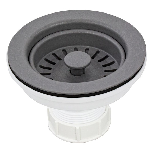 Transolid 3.5 in. Plastic Strainer in Grey