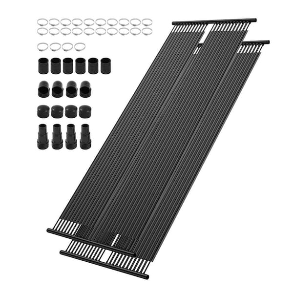 Solar Pool Heater, 2.75 x 20 ft. HDPE Solar Pool Panel (2-Piece) Universal Solar Pool Panel-Raises Water Temperature