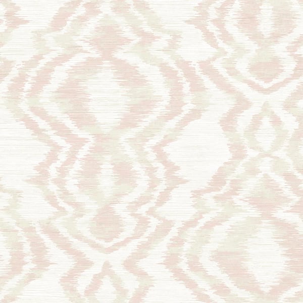 Seabrook Designs 60.75 sq. ft. Blush Moirella Abstract Nonwoven Paper Unpasted Wallpaper Roll