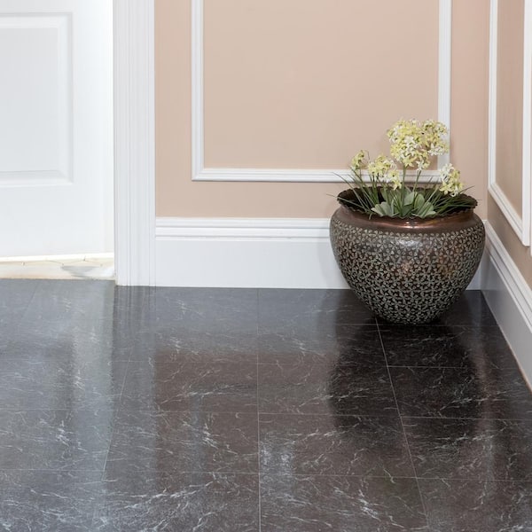 How This Renter Installed Peel-and-Stick Kitchen Floor Tiles