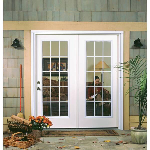 MMI DOOR TRUfit Patio 72-in x 80-in Dual-pane Grilles Between The