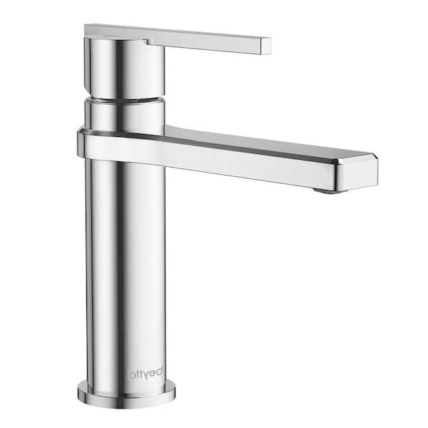 Miscool Nicol Single Handle Single Hole Bathroom Faucet in Chrome