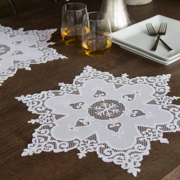 Lace Wheat Doily 17.5\u201d Handmade Doily
