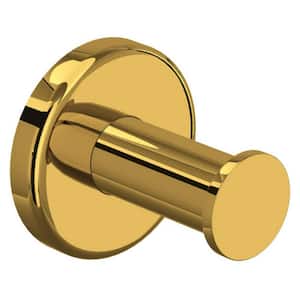 Lombardia Knob Robe/Towel Hook in Unlacquered Brass