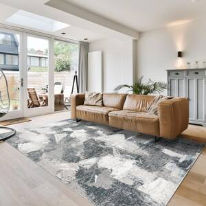 Alor Eze Gray 5 ft. x 7 ft. Abstract Indoor Area Rug