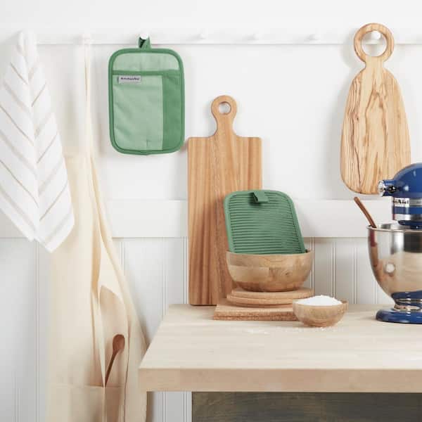 Beacon 2-Tone Cotton Green Pot Holder Set (2-Pack)
