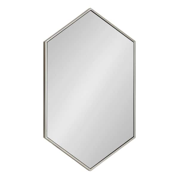 Kate and Laurel McNeer 31 in. x 22 in. Classic Hexagon Framed Silver ...