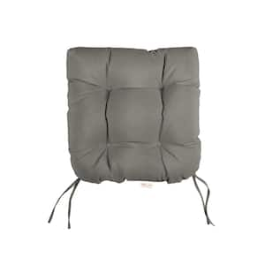 Sorra Home Sunbrella Canvas Charcoal U-Shaped Tufted Outdoor Seat Cushion