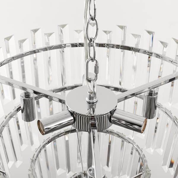 YANSUN Gold 6-Light Crystal Chandelier, 4-Tier Elegant Modern YANSUN Gold 6-Light Crystal Chandelier, 4-Tier Elegant Modern