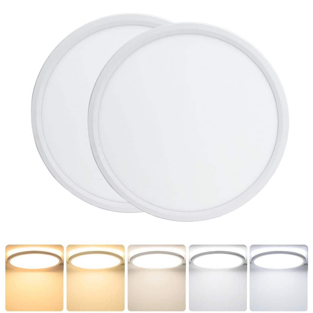 16in. 40W Integrated LED 4800LM Selectable 3000K-6000K LED Flush Mount Recessed Ceiling Light for Hallway, Bedroom(2PCS) price history on PriceWatchPro
