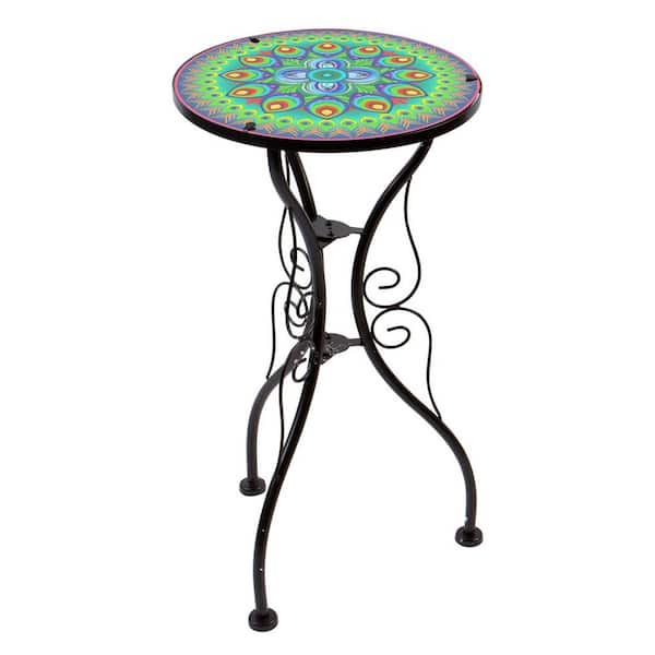 Unbranded Peacock Metal Outdoor Side Table