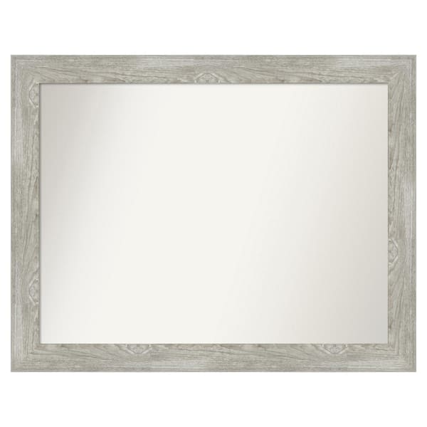 Amanti Art Dove Greywash 46 in. x 36 in. Custom Non-Beveled Distressed Recyled Polystyrene Bathroom Vanity Wall Mirror