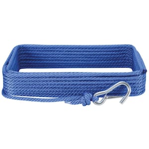 BoatTector Solid Braid MFP Anchor Line with Snap Hook - 3/8 in. x 50 ft., Royal Blue